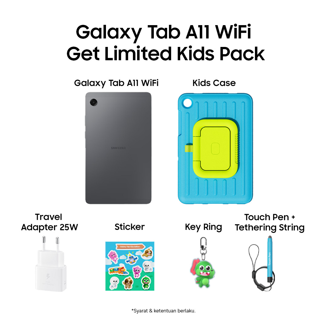 GT050 - Samsung Galaxy Tab A11 WiFi Kids Pack 4/64 GB - Gray