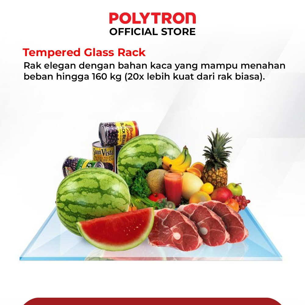 RF006 - POLYTRON Kulkas 1 Pintu Belleza 180 liter PRA 18DMY