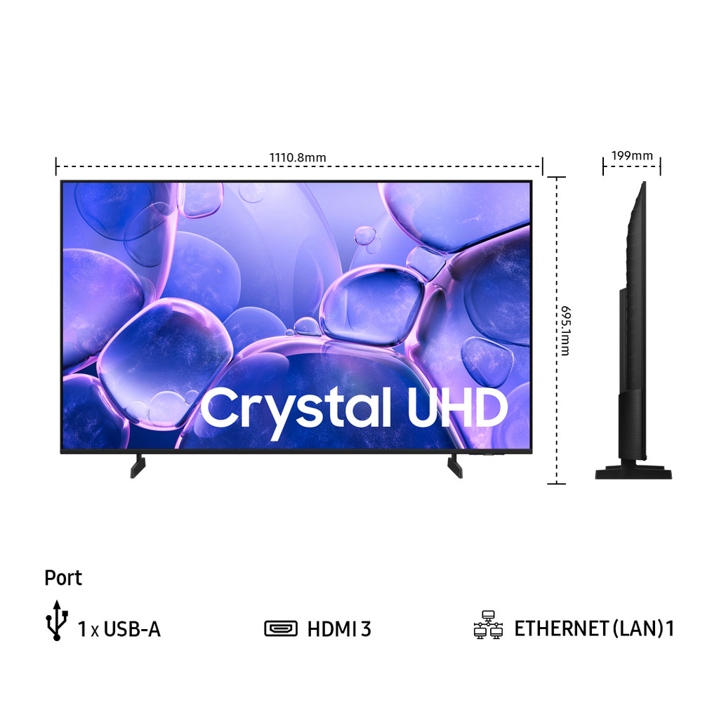 VT012 - Samsung 50" Crystal UHD 4K U8000F Smart TV | Crystal Processor 4K