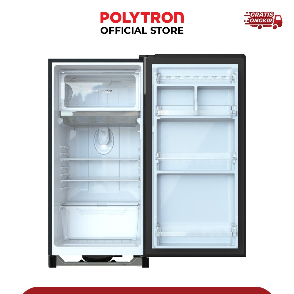 RF001 - POLYTRON Kulkas 1 Pintu Metallic Series 170 liter PRB 179R
