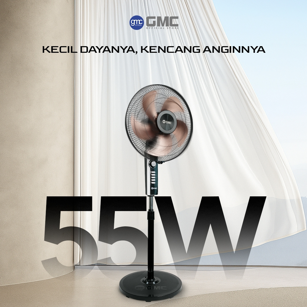 VC024 - GMC Kipas Angin 326 – Seri Besi – Kipas Lantai 16", 55W