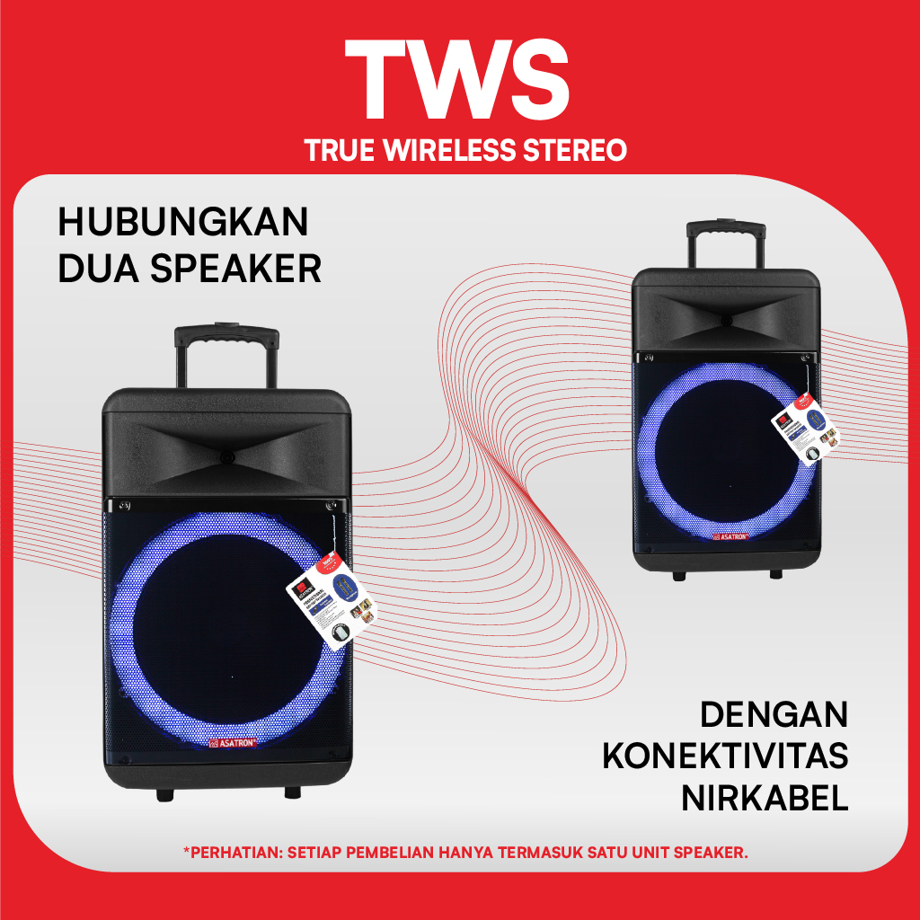 VC037 - Asatron Hollywood 15 Inch Bluetooth Party Speaker