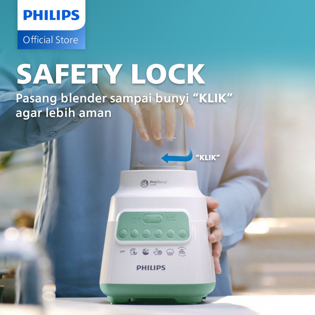 FR045 - Blender Philips Plastik 2 liter - 5000 Series HR2221