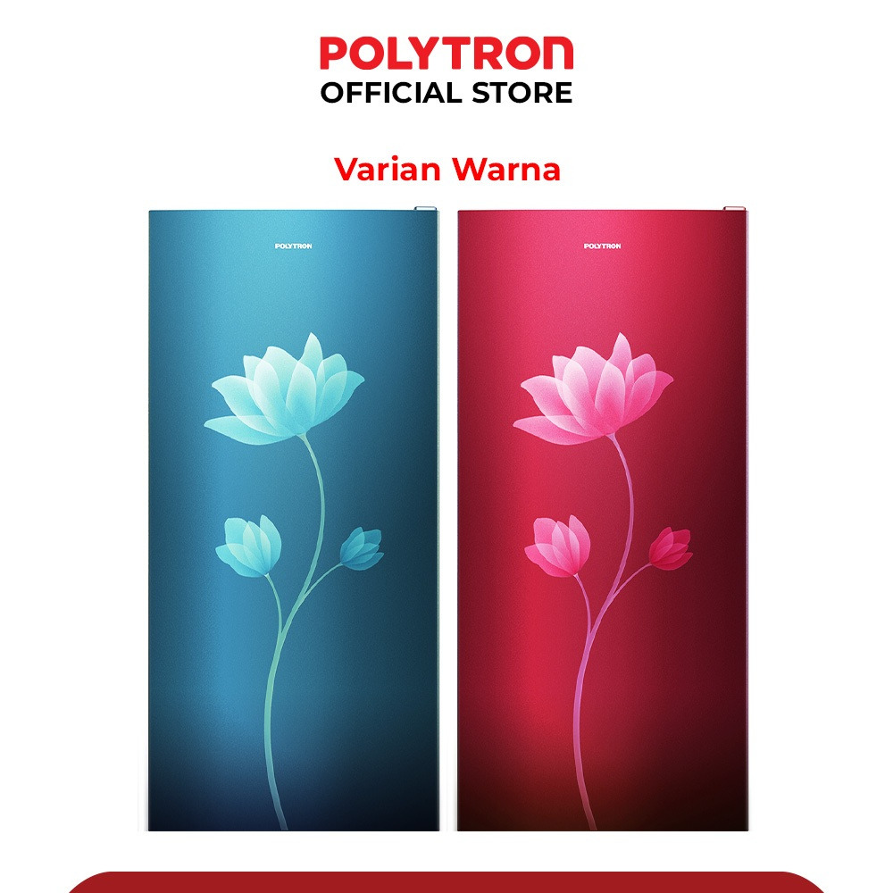 RF002 - POLYTRON Kulkas 1 Pintu Metallic 180 Liter PRB 189R