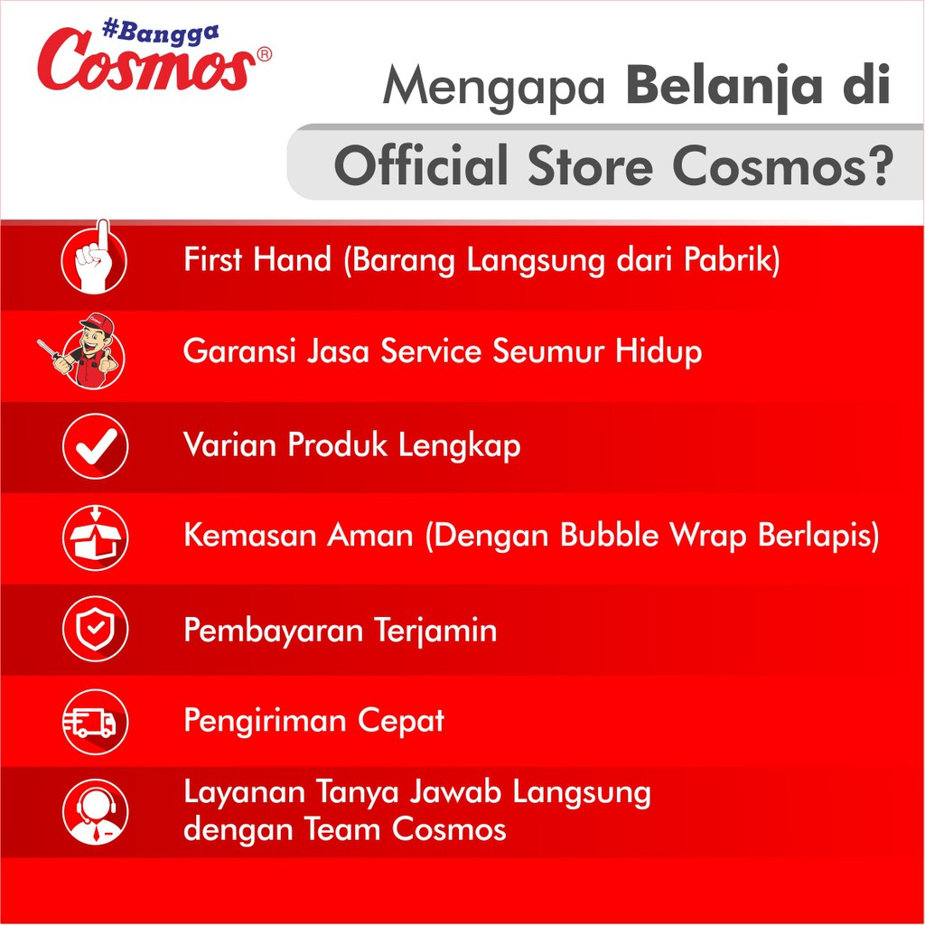 VC020 - Cosmos Kipas Angin Wall Fan 16-WFGR (remote)