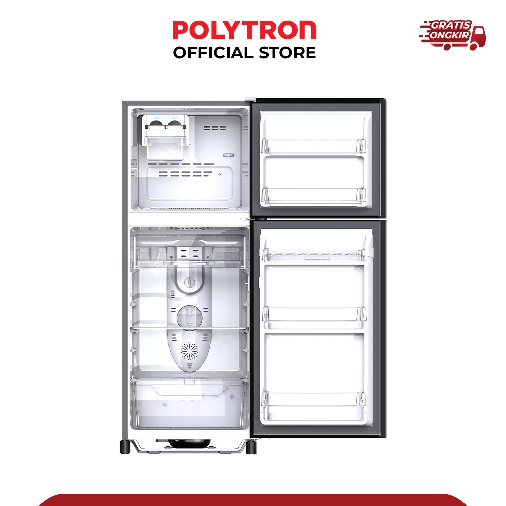 RF004 - POLYTRON Kulkas 2 Pintu Belleza Varia 210 liter PRM